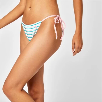 Image of Jack Wills Newton Tie Side Bikini Bottoms - White Stripe