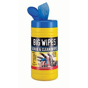 Image of Big Wipes Heavy Duty Scrub & Clean Wipes Tub of 80