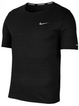 Image of Nike Miler Running Top - Black