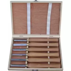 Image of W833 hss midi woodturning chisel set of 6 - Charnwood