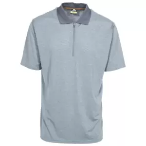 Image of Trespass Mens Maraba Active Polo Shirt (S) (Carbon Marl)