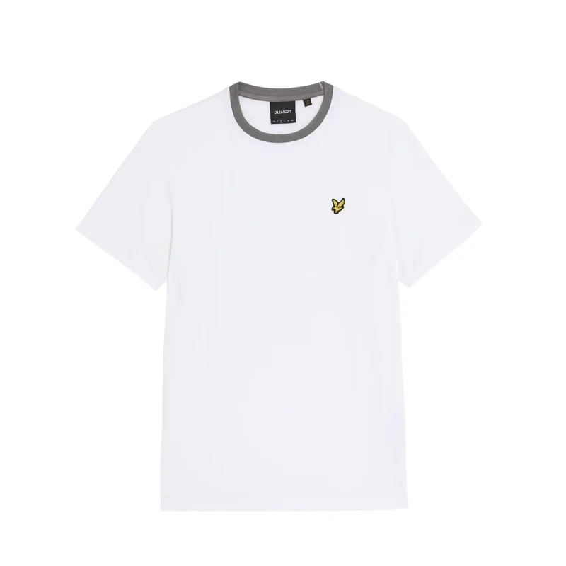 Image of Lyle & Scott Contrast collar T-Shirt Lyle & Scott Blanc Male M