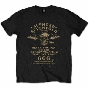 Image of Avenged Sevenfold Seize The Day Mens Black T-Shirt X-Large