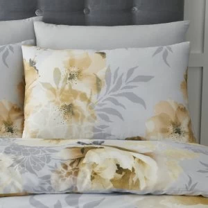 Image of Catherine Lansfield Reversible Ochre Bedding Set King Size