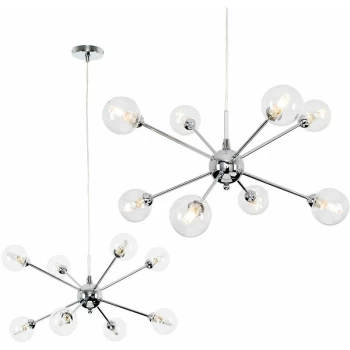 Image of Quirky Lounge Living Room Lighting 8 Way Ceiling Light - No Bulb