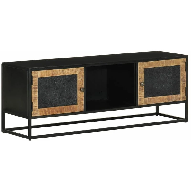 Image of VIDAXL Vidaxl - tv Cabinet 110x30x40cm Solid Wood Mango and Iron 8720845885557