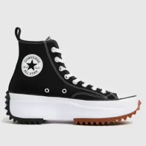 Image of Converse Black & White Run Star Hike Hi Platform Trainers