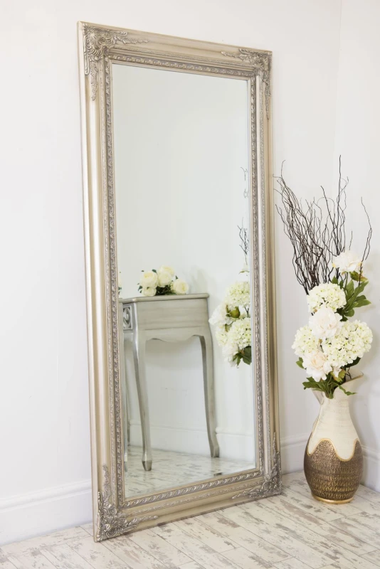 Image of Unbranded Caspian Vintage Elegant Antique Design Full Length Mirror 178 x 87cm - Silver