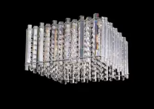 Image of Clara 4 Light Flush Ceiling Light Chrome Crystal
