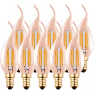 Image of Harper Living 4.5 Watts E14 LED Bulb Amber Flame Tip Warm White Dimmable, Pack of 10