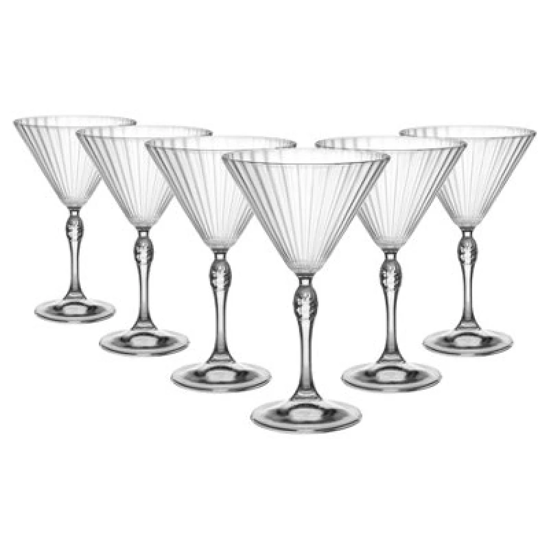 Image of Bormioli Rocco America '20s Martini Glasses - 250ml - Clear - Pack of 6 Clear