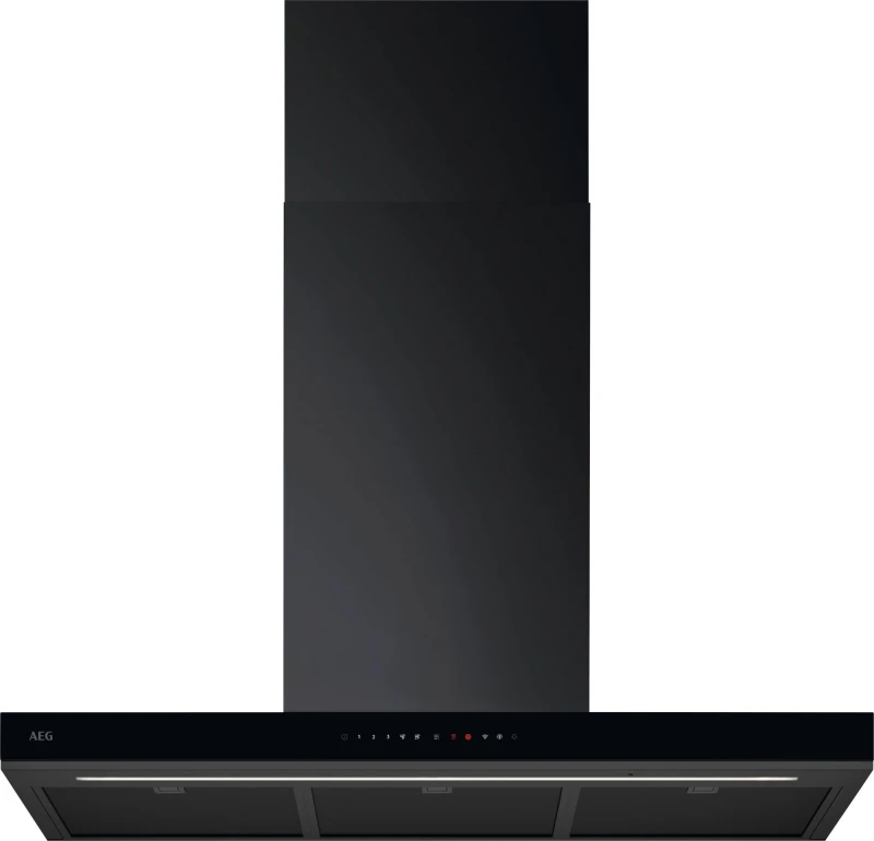 Image of AEG 8000 AuroraTech GB87D91CB 90cm Chimney Cooker Hood - Black Gloss
