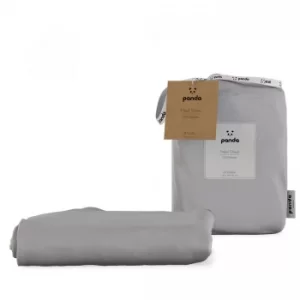 Image of Panda Bamboo Quiet Grey Fitted Sheet Grey