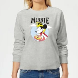 Image of Disney Mickey Mouse Queen Minnie Womens Sweatshirt - Grey - S