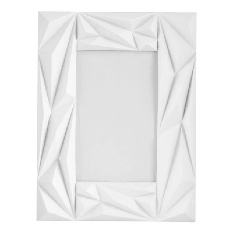 Image of Premier Housewares Geo Prisma White 4" x 6" Photo Frame White
