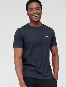 Image of BOSS Tee Curved T-Shirt - Dark Blue, Dark Blue Size M Men