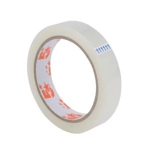 Image of 5 Star Office 19mm x 66m Tape Roll Large Easy tear Polypropylene 40 Microns Clear Pack of 8