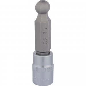 Image of Draper Expert 3/8" Drive Hexagon Ball End Socket Bit Metric 3/8" 11mm