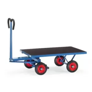 Image of Fetra Heavy-Duty Turntable Truck Cart 2000 x 1000mm - 1250kg Capacity with Rubber Cushion Tyres