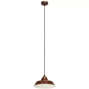 Image of Auckland Dome Pendant Ceiling Light Copper-Coloured Antique - Eglo