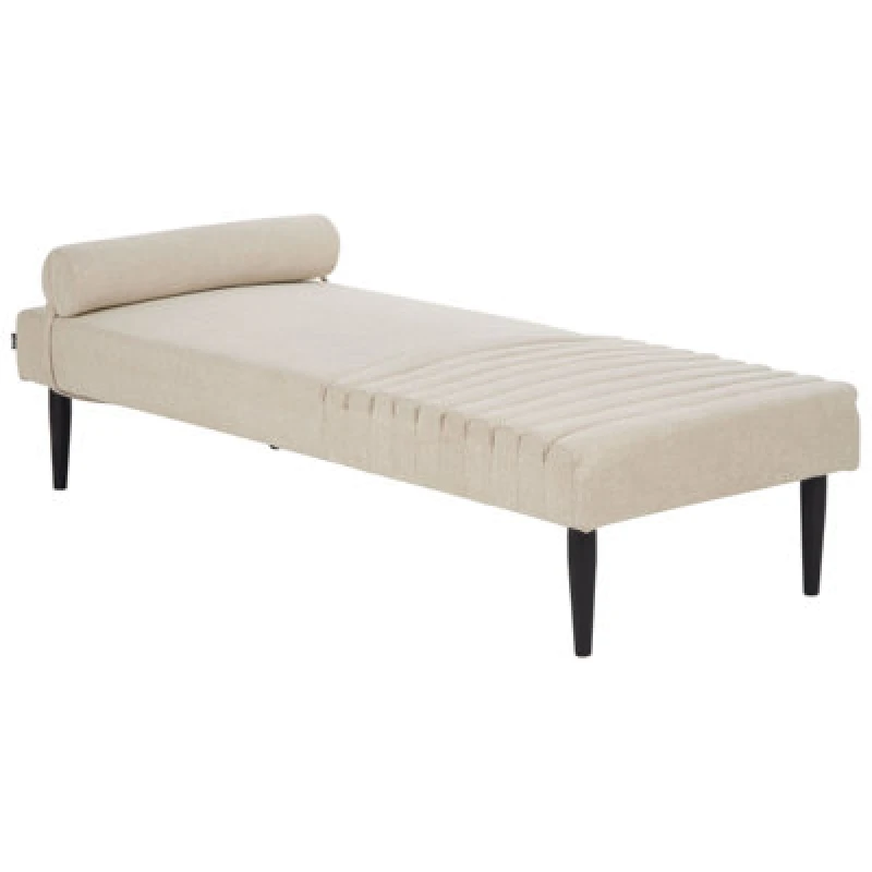 Image of Beliani Chaise Longue Mauriac Fabric Beige
