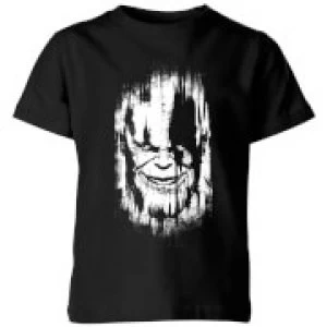 Image of Marvel Avengers Infinity War Thanos Face Kids T-Shirt - Black - 5-6 Years