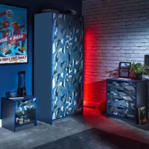 Image of X-Rocker Hideout Range 3 Piece Bedroom Set Grey Blue