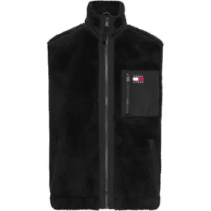 Image of Tommy Jeans Tjm Mix Media Sherpa Vest - Black