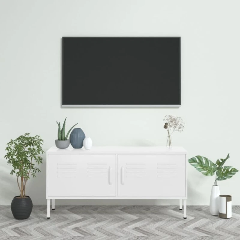 Image of VIDAXL TV Cabinet White 105x35x50cm Steel Vidaxl 8720286565452