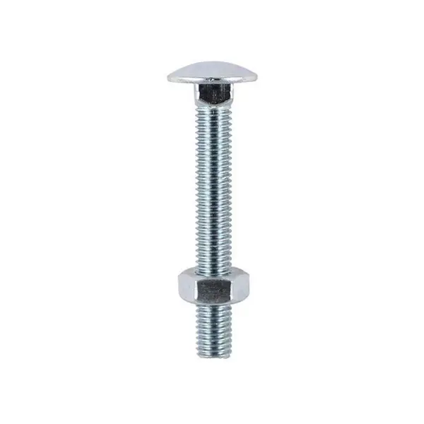 Image of Coach Bolts and Nut Zinc Plated 08100CB Size: M8