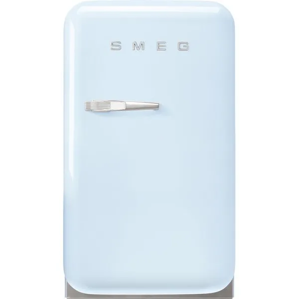 Image of Smeg Right Hand Hinge Mini Bar FAB5RPB5 Fridge - Pastel Blue - D Rated