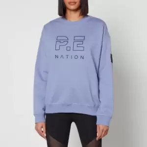 Image of P.E NATION Logo-Printed Organic Cotton-Jersey Sweatshirt - S