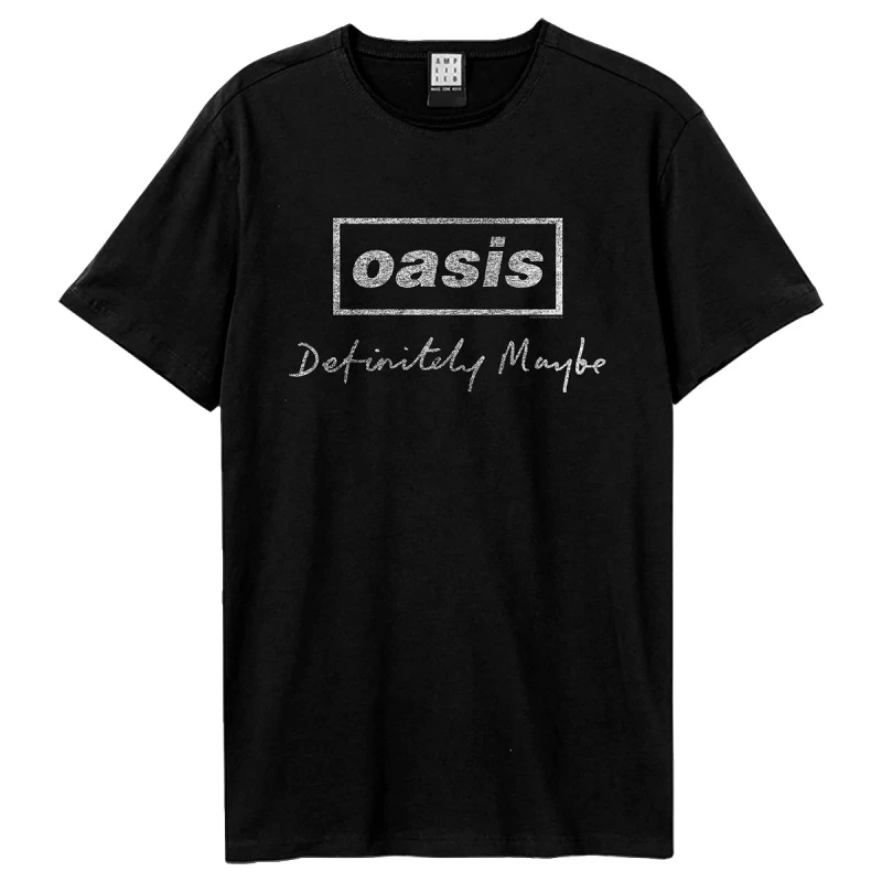 Image of Amplified Amplified Men Definitely Maybe Distressed Oasis T-Shirt in Black Size: X-Small Black XS Male 5063703714983