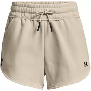 Image of Under Armour Armour Project Rock Fleece Shorts Womens - Green