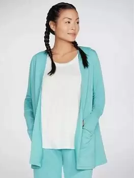 Image of Skechers Belted Everyday Cardigan, Blue, Size L, Women