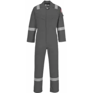 Image of Portwest FR50 Grey Sz S Regular Flame Resistant Anti-Static Boiler Suit Coverall Overall