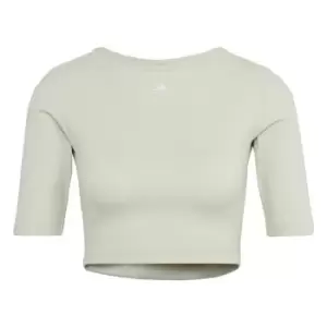 Image of adidas AEROREADY Studio Open-Back Top Womens - Grey