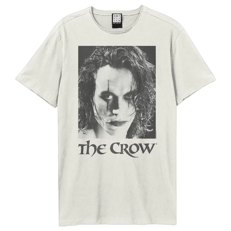 Image of Amplified Amplified Men Draven The Crow T-Shirt in White Size: 3X-Large White XXXL Male 5063806407676