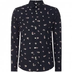 Image of Linea Dalton Mini Floral Shirt - Navy