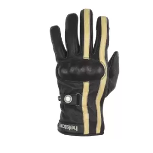 Image of Helstons Eagle Air Summer Leather Black Beige Gloves T9