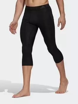 Image of adidas Techfit Training 3/4 Tights, Black Size M Men