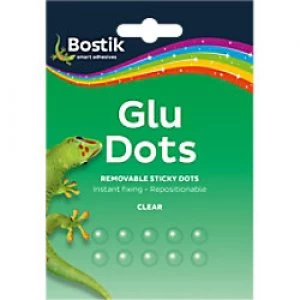 Image of Bostik Glue Dots Removable Transparent Pack of 64