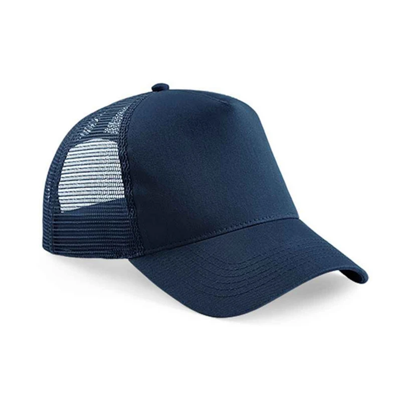 Image of Beechfield Beechfield Men Snapback Trucker Cap in Navy Navy One Size Male 5063527835772