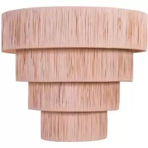 Image of Minisun - Natural Pendant Lampshade Raffia Easy Fit Shade Four Layer 40cm Light - No Bulb