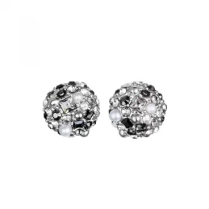 Image of Ladies Karl Lagerfeld Silver Plated Scattered Crystal Earrings