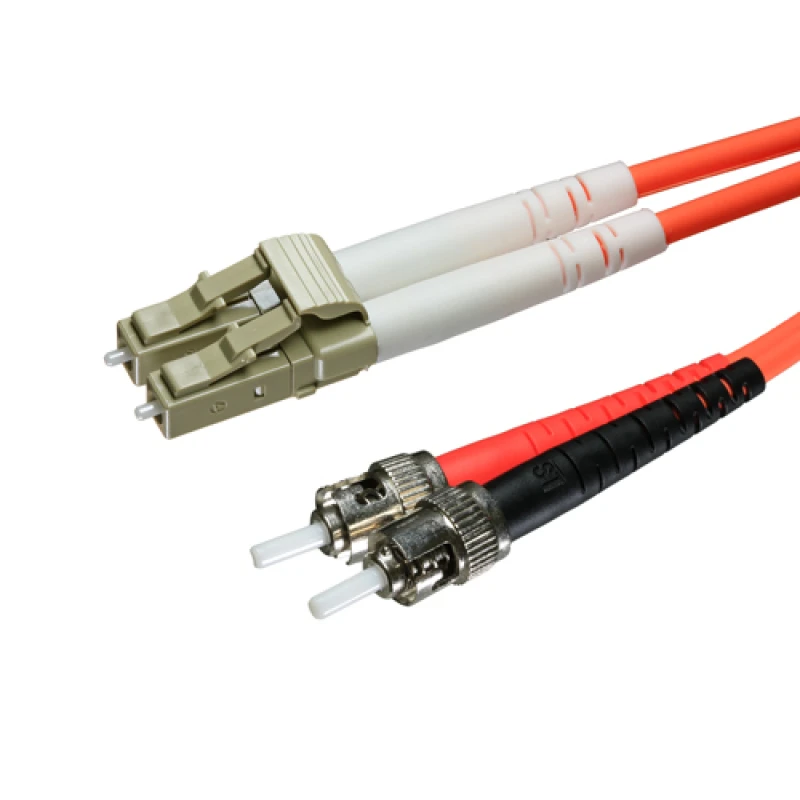 Image of Cablenet 2m OM3 50/125 LC-ST Duplex Orange LSOH Fibre Patch Lead