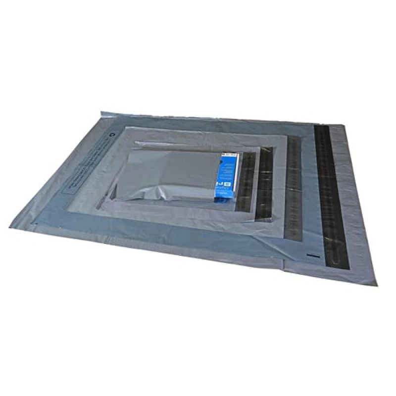 Image of LSM Recycled Grey Polymailers 320 x 440mm +40mm Lip (Pack 500) - PMG07