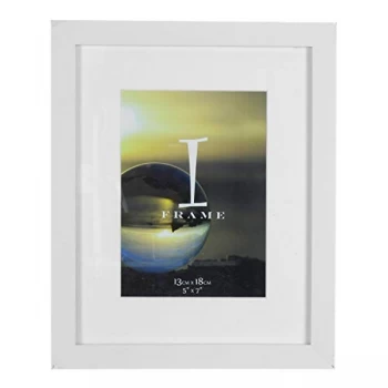 Image of 5" x 7" - iFrame Solid White Wood Finish Frame with Mount