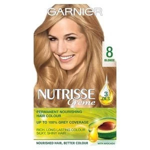 Image of Garnier Nutrisse 8 Blonde Permanent Hair Dye Blonde