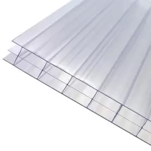 Image of Axiome Clear Polycarbonate Multiwall Roofing Sheet (L)4M (W)1000mm (T)16mm